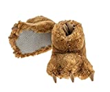 Lazy One Animal Paw Slippers for Kids and Adults, Fun Costume for Kids, Cozy Furry Slippers, Bear, Monster (Brown, Medium)