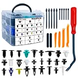 955 Pcs Car Retainer Clips & Plastic Fasteners Kit - 27 Sizes Auto Push Pin Rivets Set Bumper Clips with Fastener Remover for Ford GM Toyota Honda Chrysler BMW Benz Nissan Subaru Audi Mazda