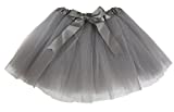 Petitebella Single Color Lady Tulle Tutu (Gray, One Size)