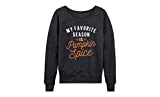 Instant Message - My Favorite Season Is Pumpkin Spice - Ladies Lightweight French Terry Pullover - Size Medium Heather Charcoal