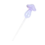 YARDWE Plant Watering Globes Mushroom Shaped Automatic Glass Watering Bulbs Decorative Self Watering Spikes Plant Waterer Device for Flowers Irrigation Tool 7cm Violet