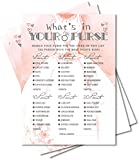 Bridal Shower Games, Wedding Party Games, (What's in Your Purse), Bridal Shower Decorations, Gift  30 Cards per Set (Suit009)