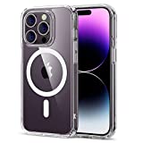 ESR Classic Hybrid Magnetic Case with HaloLock, Compatible with iPhone 14 Pro Max case, Compatible with MagSafe, Shockproof Military-Grade Protection, Scratch-Resistant Back, Clear