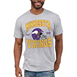Junk Food Clothing x NFL - Minnesota Vikings - Team Helmet - Short Sleeve Football Fan Shirt for Men and Women - Size Large