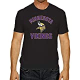 Team Fan Apparel NFL Gameday Adult Pro Football T-Shirt, Lightweight Tagless Semi-Fitted Football T-Shirt (Minnesota Vikings - Black, Adult X-Large)