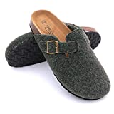 Seranoma Microsuede Cork Clogs for Women - Plush Fur Lined Clog Slippers with EVA Foam Footbed for Ultimate Foot Comfort on Winter, Lounging, Indoor/Outdoor Use - Closed Toe Clogs with Non-Slip Outsole