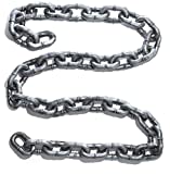 Prextex Halloween 6ft Silver & Black Halloween Plastic Chain Link | Fake, Realistic, Toy, Decorative Chains for Hanging | Costume Accessory Chain Links, Halloween Decor Prop, Party Favor/Decoration