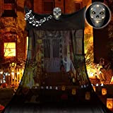 Halloween Scary Hanging Ghost Decoration Creepy Call and LED Flashing Glowing mask Suitable for Indoor and Outdoor Hanging Ghost Wall Decoration Halloween bar Haunted House Party Decoration