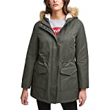 Levi's Women's Plus Size Performance Midlength Parka Jacket, Army Green/Sherpa lining, 3 X