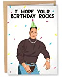Sleazy Greetings Funny Birthday Card For Women or Men | Cute Birthday Card For Him Her | Pun Adult Friend Bday Card with Envelope | Hope Your Birthday Rocks