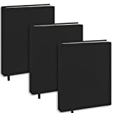 KICNIC Black Book Covers 3 Pack, 8"x10" Stretchable Book Sox Suitable for Most Hardcover Books, Up to 8.5X12.5 Durable and Washable, Reusable Protective Cover for Textbooks