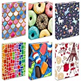6 Pack Stretchable Book Covers, Jumbo Book Sleeves for Textbook Hardcover Books up to 9 x 11 Inches, Reusable, Washable and Protective Textbook Covers for School Kids Boys Girls