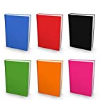 Book Sox Stretchable Book Cover: Jumbo 6 Print Value Pack. Fits Most Hardcover Textbooks up to 9 x 11. Adhesive-Free, Nylon Fabric School Book Protector Easy to Put On Jacket wash Re-use (Solid)