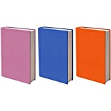 Standard, Stretchable Book Cover Solid Colors 3 Pack. Fits Most Hardcover Textbooks Up to 8" x 10". Adhesive-Free, Nylon Fabric Protectors are A Needed School Supply for Students Washable and Reusable