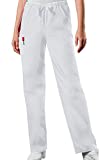 Cherokee Regular Originals Unisex Drawstring Cargo Scrubs Pant, White, Large