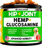 FURALAND Hemp Hip and Joint Supplement for Dogs - Glucosamine for Dogs, Chondroitin, Hemp Oil, MSM - Mobility & Flexibility Support - Advanced Joint Pain Relief Health - 170 Soft Chews