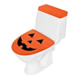 AZHCHKE Halloween Bathroom Decor Toilet Lid Cover and Toilet Tank Cover, Stretch Spandex Soft Toilet Seat Cover, Pumpkin Halloween Bathroom Decor, Waterproof Machine Wash