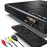 DVD Player HDMI, DVD Players for TV, CD Players for Home, HDMI and RCA Cable Included, Up-Convert to HD 1080p, Multi Region, Breakpoint Memory, Built-in PAL/NTSC, USB 2.0