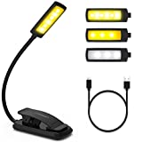 Book Light, Rechargable Reading Light, LOOMERILY LED Light with 6 LEDs & 3 Brightness, Easy Clip On Reading Lamp for Bed at Night, Great Gift for Kids