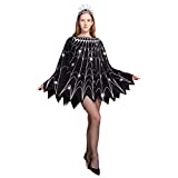 Spooktacular Creations Spider Web Dress Poncho Costumes w/Glow Effect and Crown for Women Halloween Party(Standard)