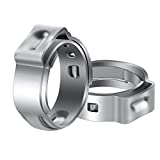 LOKMAN 50 Pack 1 Inch PEX Cinch Clamps, Stainless Steel Cinch Crimp Rings Pinch Clamps for PEX Tubing Pipe Fitting Connections (1 Inch)