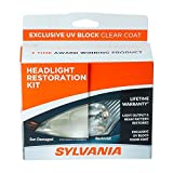 SYLVANIA - Headlight Restoration Kit - 3 Easy Steps to Restore Sun Damaged Headlights With Exclusive UV Block Clear Coat, Light Output and Beam Pattern Restored, Long Lasting Protection