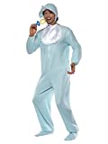 Smiffys Men's Baby Boy Romper Costume with Bonnet and Bib, Blue, One Size