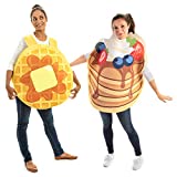 Pancakes & Waffles Halloween Couples Costumes - Funny Breakfast Food Outfits