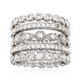 Ross-Simons 2.50 ct. t.w. CZ Jewelry Set: 5 Eternity Bands in Sterling Silver. Size 6