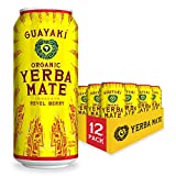 Guayaki Yerba Mate, Clean Energy Drink Alternative, Organic Revel Berry, 15.5oz (Pack of 12), 150mg Caffeine