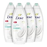 Dove Hypoallergenic Body Wash To Moisturize Sensitive Skin Body Wash For Sensitive Skin Sulfate and Paraben Free, 22 Fl Oz (Pack of 4)