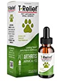 MediNatura T-Relief Pet Arthritis Pain Relief Arnica +12 Powerful Natural Medicines Help Reduce Hip & Joint Pain, Soreness & Stiffness - Fast-Acting, Alcohol-Free Soother for Dog & Cat - 1.69 oz