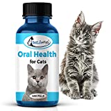 BestLife4Pets Oral Health for Cats - Cat Dental Care Supplement; Anti-inflammatory Pain Relief for Stomatitis Gingivitis and Gum Disease; Cat Supplies for Dental Care - Easy to Use Pills (450 ct)