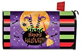 Briarwood Lane Witch Feet Halloween Magnetic Mailbox Cover Cauldron Full Moon Standard