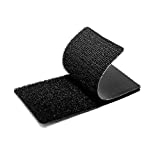 Strenco 2 x 4 Inch - Hook and Loop Strips with Adhesive - 15 Sets - Square - Heavy Duty Tape - Black Sticky Back Fastener