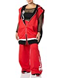 Champion Women's Making the Cut Season 3 Episode 2 Champion Collab Winning Look Rafael's Reverse Weave Oversized Vest Hooded Sweatshirt, Red, Large-XX-Large US