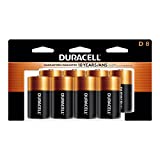 Duracell Coppertop D Batteries, 8 Count Pack, D Battery with Long-lasting Power, All-Purpose Alkaline D Battery for Household and Office Devices (Packaging May Vary)