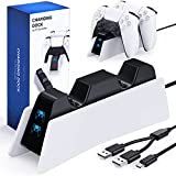 PS5 Charging Station Eumspo PS5 Controller Charger Station Compatible with DualSense Controller, Dual USB 5V/2A Fast Type C Charging Playstation 5 Charging Dock with LED Charging Display