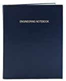 BookFactory Engineering Notebook - 96 Pages (.25" Engineering Grid Format), 8 7/8" x 11 1/4", Engineering Lab Notebook, Blue Cover, Smyth Sewn Hardbound (EPRIL-096-LGS-LBT4)