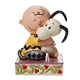 Enesco Peanuts by Jim Shore Charlie Brown and Snoopy Hugging Figurine, 4.5 Inch, Multicolor