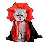 Harikaji Halloween Cat Vampire Costume, Cosplay Puppy Cat Dress, Cat Cloak Pet Devil Costume Cape for Cats Small Medium Dogs