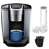 Keurig C K-Elite Maker, Single Serve K-Cup Pod Brewer, With Iced Coffee Capability, Brushed Silver Plus Extra Filter Included, 75oz