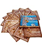 Fashion Bizz Fashion Bizz Premium Golden Saree Cover-Set of 12