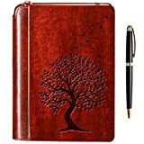 SETTINI Tree of Life Writing Journal, Hardcover Faux Leather Notebook for writers Travel Journal Lined Personal Diary 6x8.5 Gift Set: journal with luxury pen.