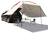 REDCAMP Waterproof Car Awning Sun Shelter, Portable Auto Canopy Camper Trailer Sun Shade for Camping, SUV, Outdoor, Beach Beige