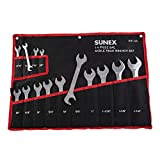 Sunex 9914A 14 Piece Angle Head SAE Wrench Set (FULL POLISH) CRV