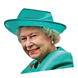 Uwariloy Queen Elizabeth Car Window Decal Funny Vehicles Sticker, Queen Car Window Cling Personalized Automotive Decals Car Sticker for Car, Window Decoration