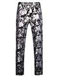 MOGU Mens Club Dress Pants Slim Fit Expandable Waist Size 38/39 (tag Size 56) Silver