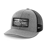 Tactical Pro Supply American Flag Flexfit Hat-USA Cap Heather Gray Flexfit (Small/Medium)