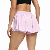 Flowy Skirts for Women Gym Athletic Shorts Workout Running Tennis Skater Golf Cute Skort High Waisted Pleated Mini Outfits (M, Lavender)